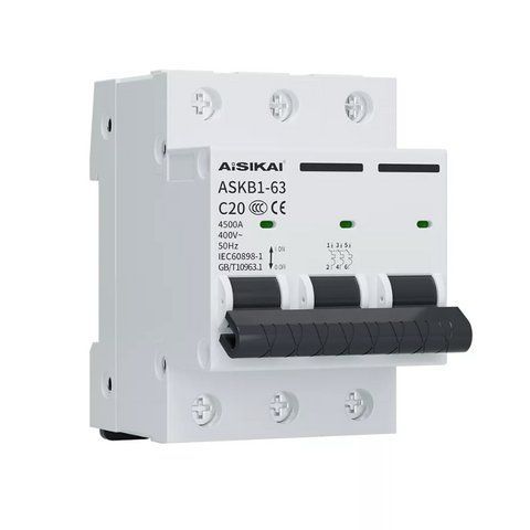 Автоматичний вимикач ASKB1-63H/3P/C40A ASKB1-63H/3P/C40A фото